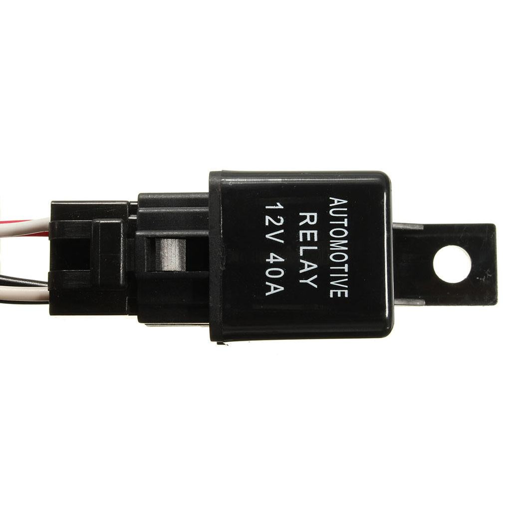  12V LED Fog Light Rocker On/Off Switch Wiring Harness 40A Relay Fuse  Blue