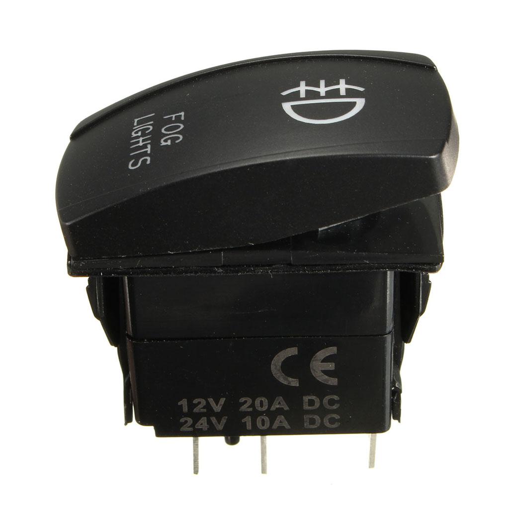 12V LED Fog Light Rocker On/Off Switch Wiring Harness 40A Relay Fuse  Green