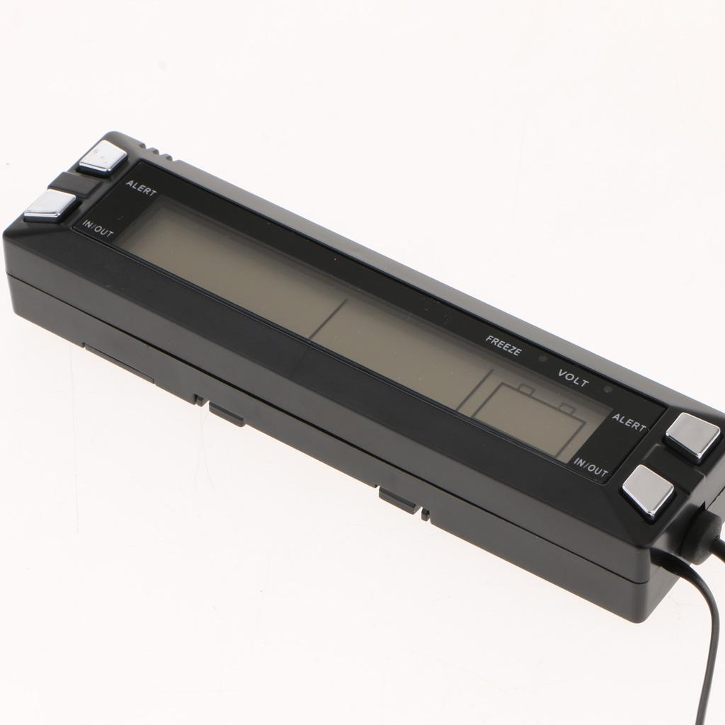 Car Digital Thermometer Voltmeter Clock Cigarette Lighter Plug Probe  E30