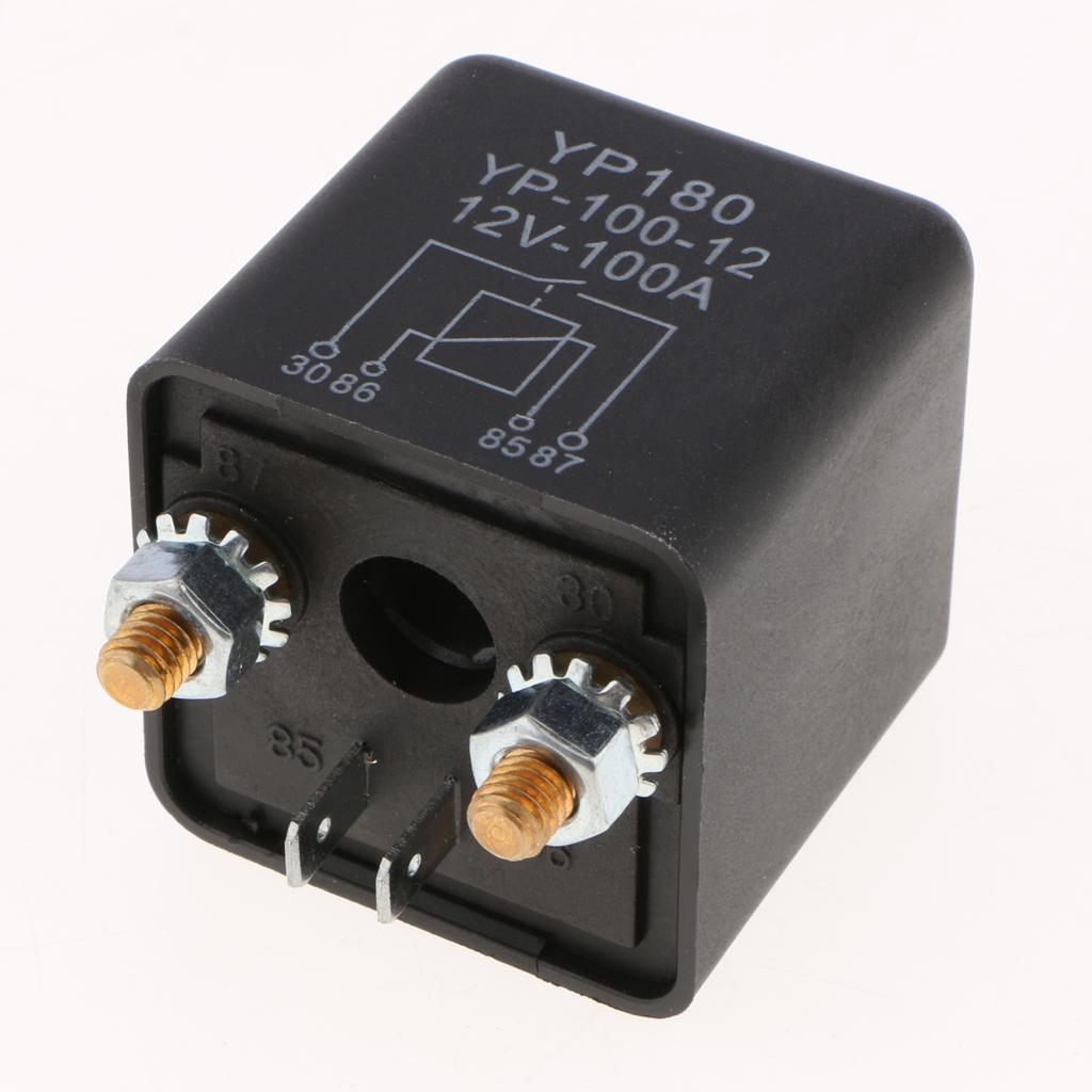 4 Pin Waterproof Automotive Car Starting Starter Relay Block Holder 12V 100A