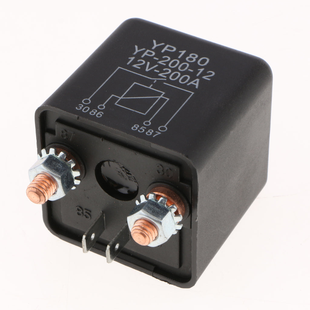 4 Pin Waterproof Automotive Car Starting Starter Relay Block Holder 12V 200A