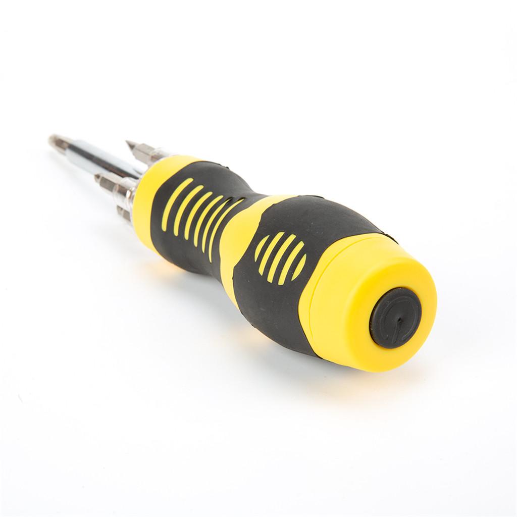 5 in 1 Slotted Philips Screwdriver Bit Set with Led Light  Yellow