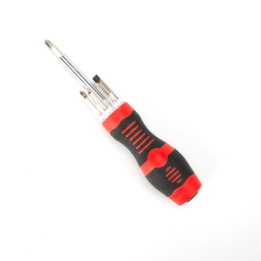 5 in 1 Slotted Philips Screwdriver Bit Set with Led Light  Red