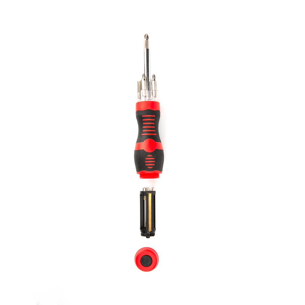 5 in 1 Slotted Philips Screwdriver Bit Set with Led Light  Red