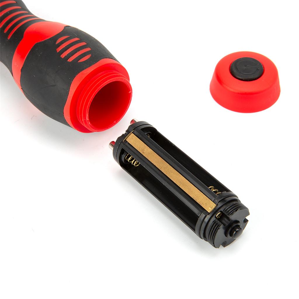 5 in 1 Slotted Philips Screwdriver Bit Set with Led Light  Red