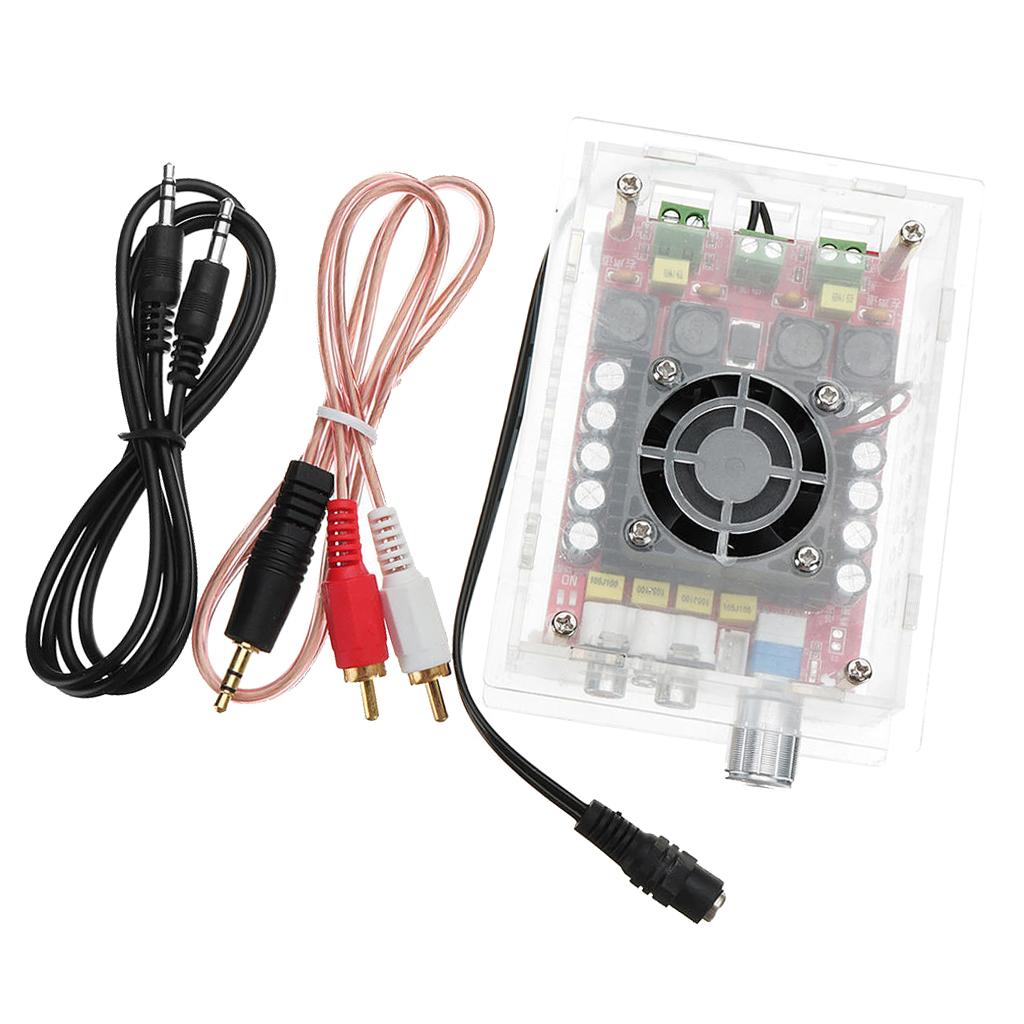 TDA7498 Class D Digital Subwoofer Amplifier Board 2x 100W + Case + Wire