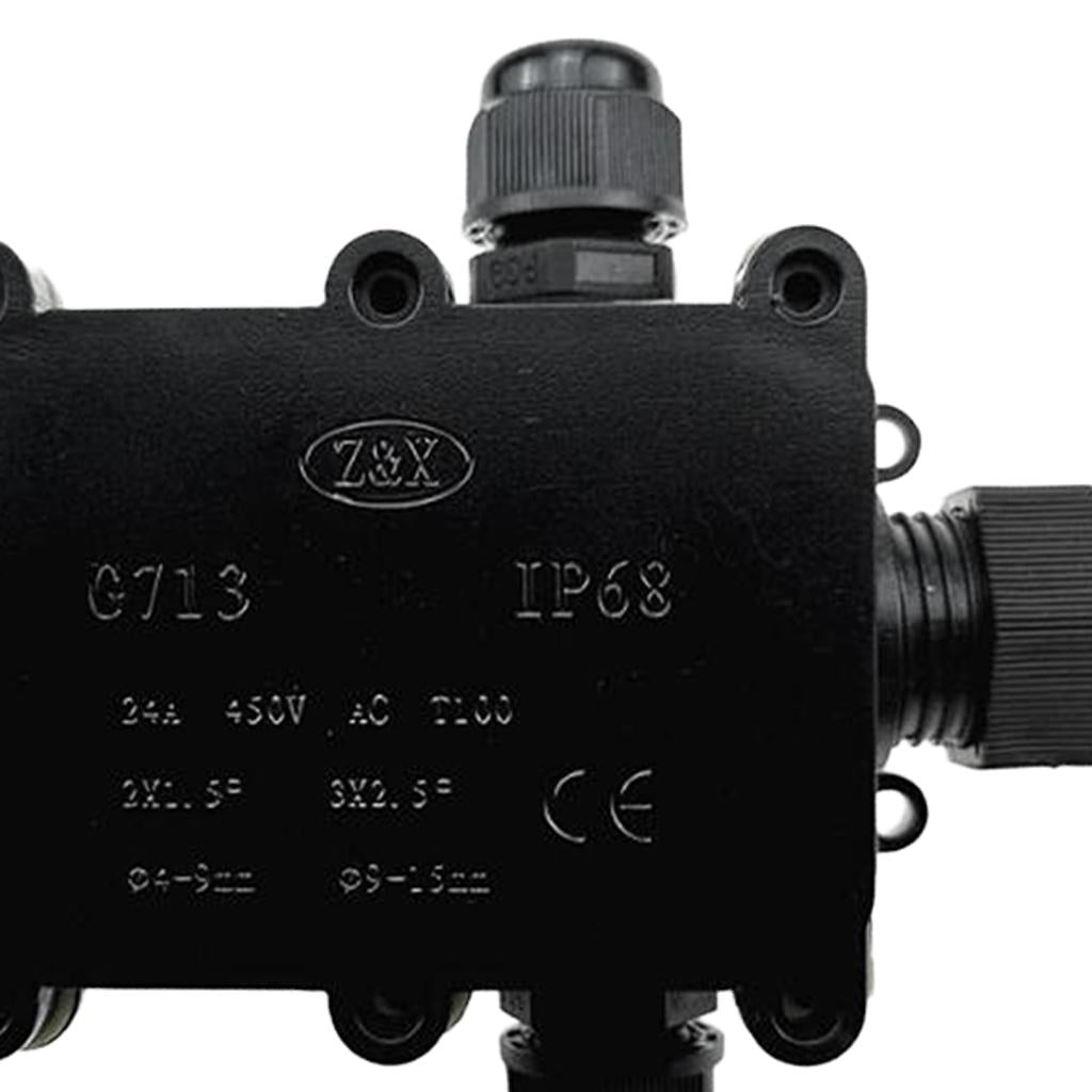 IP68 Plastic Electrical Junction Box Case Outdoor Terminal Block 4 Terminal