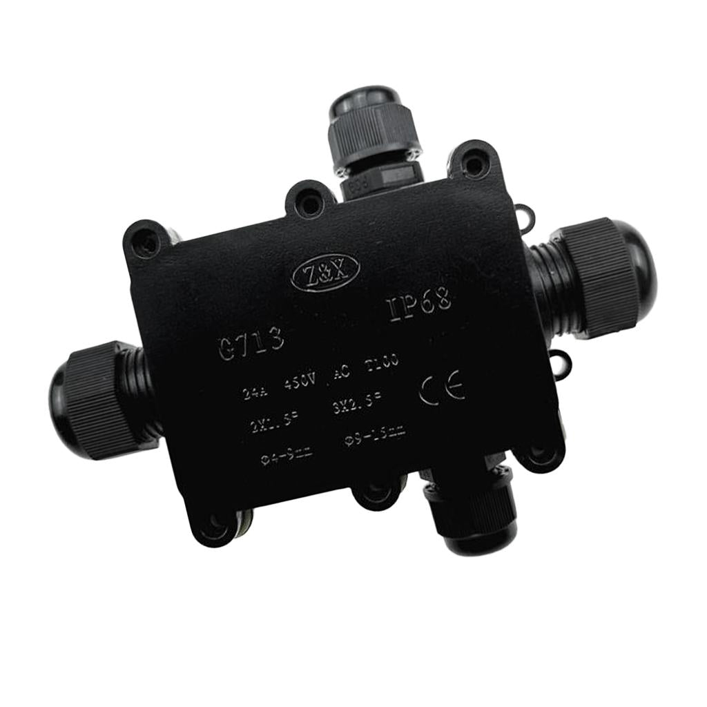 IP68 Plastic Electrical Junction Box Case Outdoor Terminal Block 4 Terminal