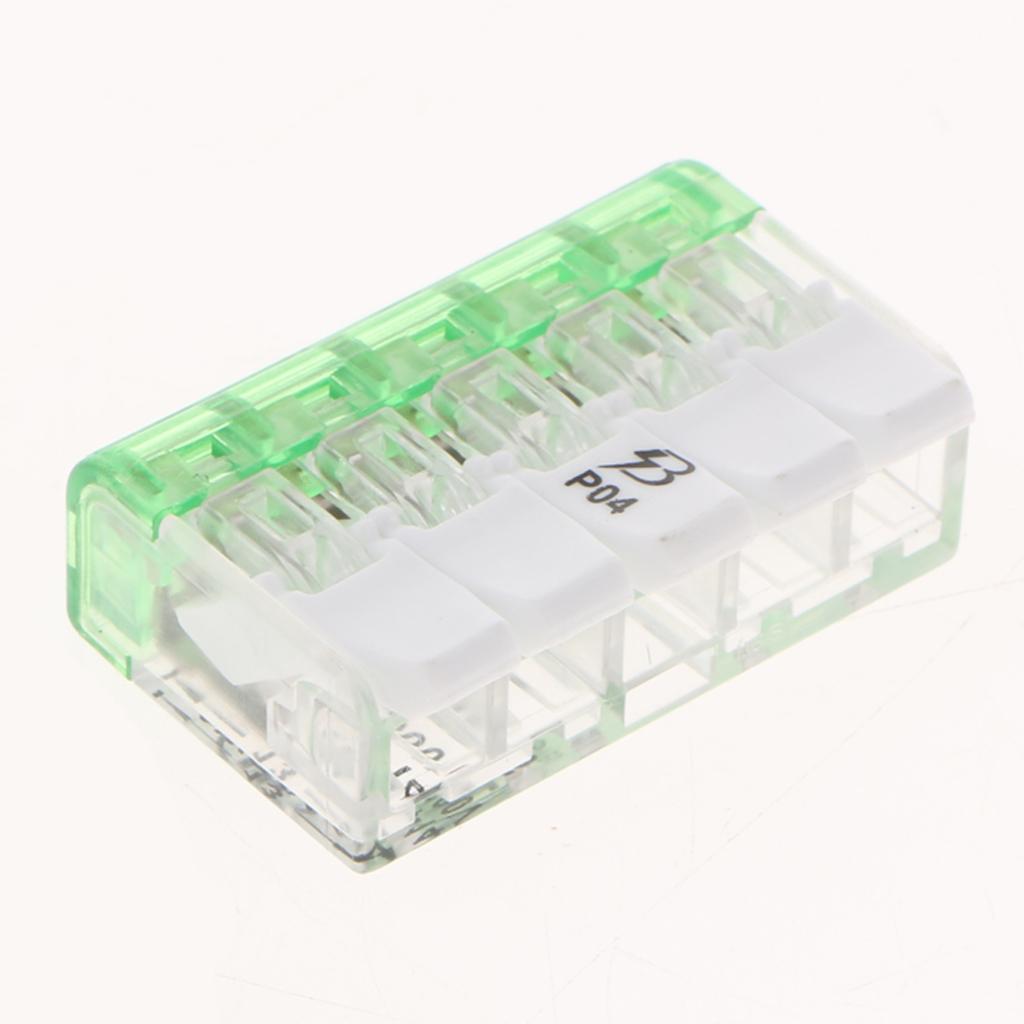 3x 450V/600V 32A Spring Terminal Blocks Strip Barrier Quick Connector  5P