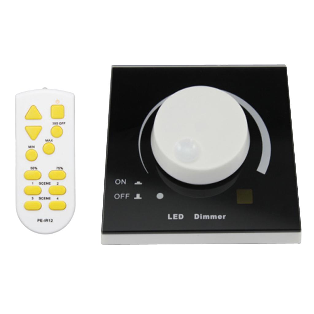 1-10V Rotary LED PWM Dimmer Dimmable Switch IR Wireless Remote Control 