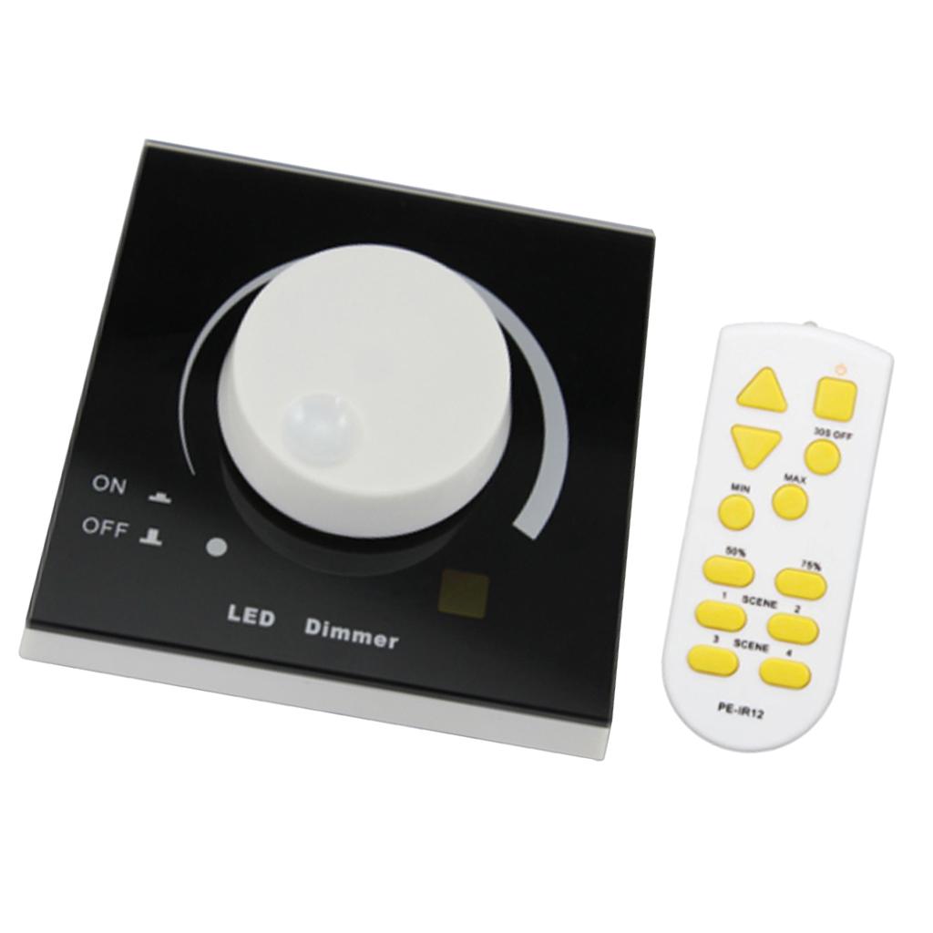 1-10V Rotary LED PWM Dimmer Dimmable Switch IR Wireless Remote Control 