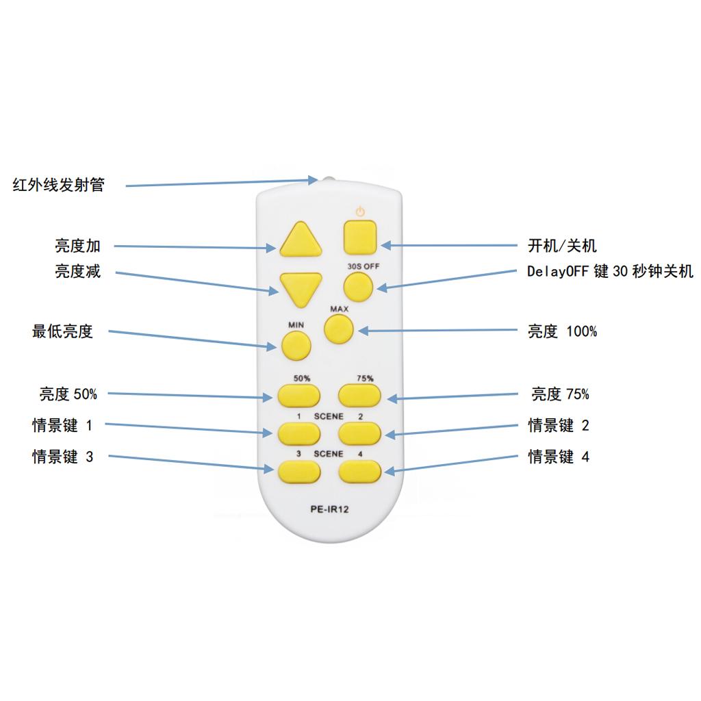 1-10V Rotary LED PWM Dimmer Dimmable Switch IR Wireless Remote Control 