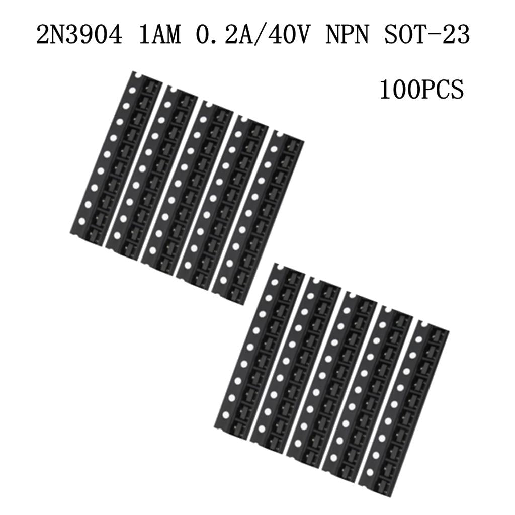 100Pcs 2N3904 SOT-23 J3Y S8050 SMD NPN Transistor MMBT3904（1AM）
