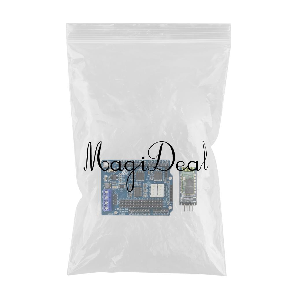 2/4 DC Motor 16-Way Servo Drive Board Arduino Motor Drive Board+BT Module