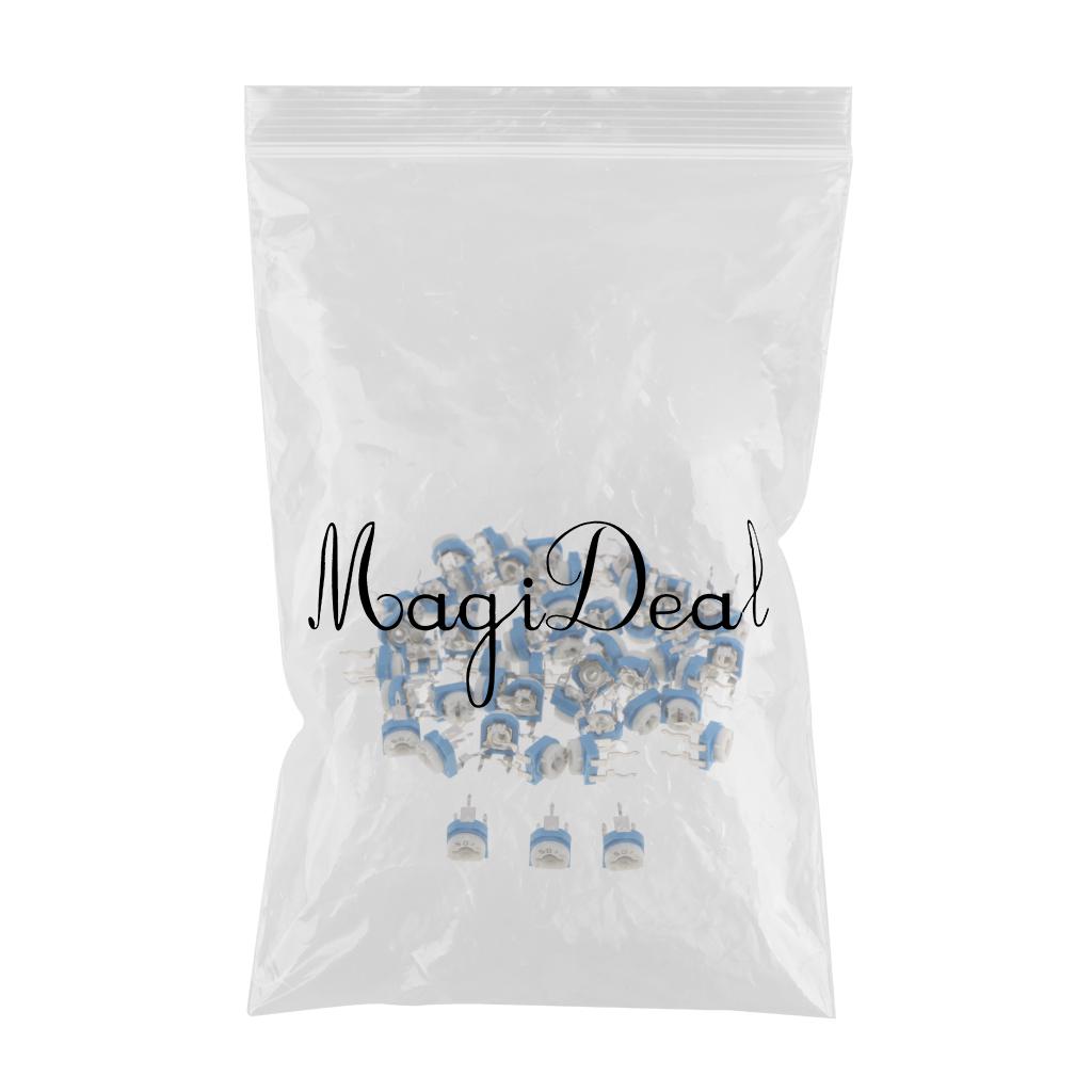 50x-10-Values-Linear-Trimmer-Potentiometer-Variable-Resistor-3-Terminal-500R