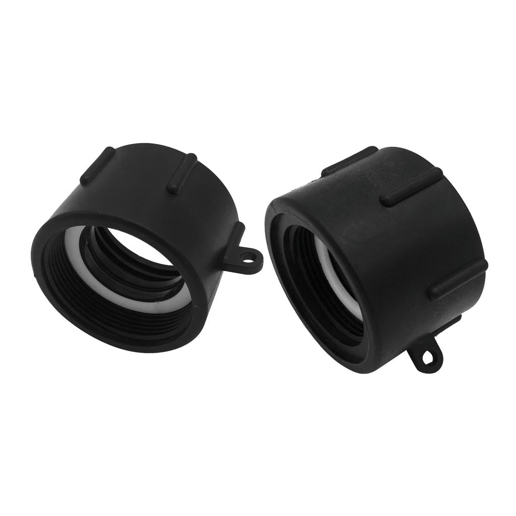 Plastic Black 1000L IBC Water Tank Hose Adapter Hose Connectors Fittings fine thread 66mm