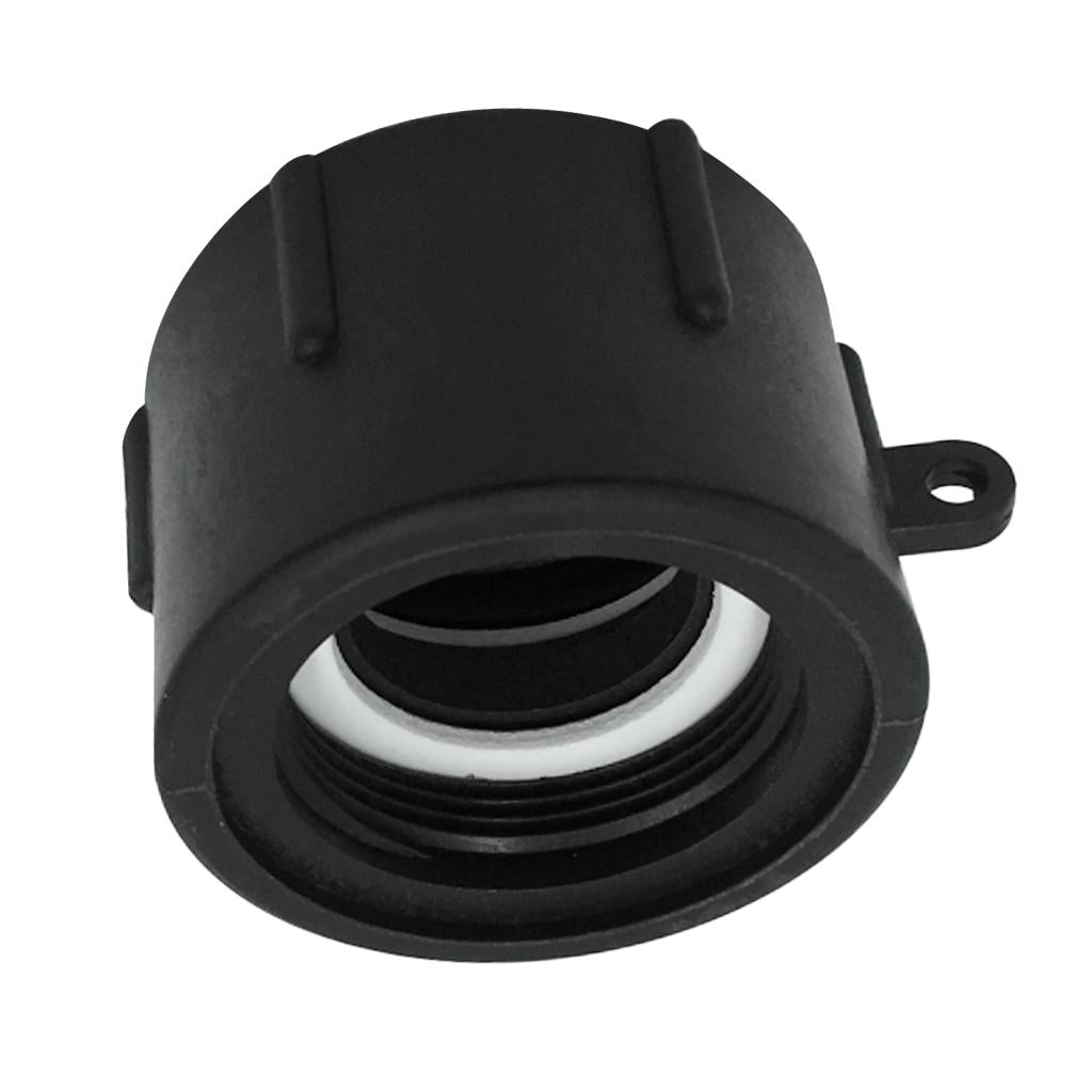 Plastic Black 1000L IBC Water Tank Hose Adapter Hose Connectors Fittings fine thread 50mm