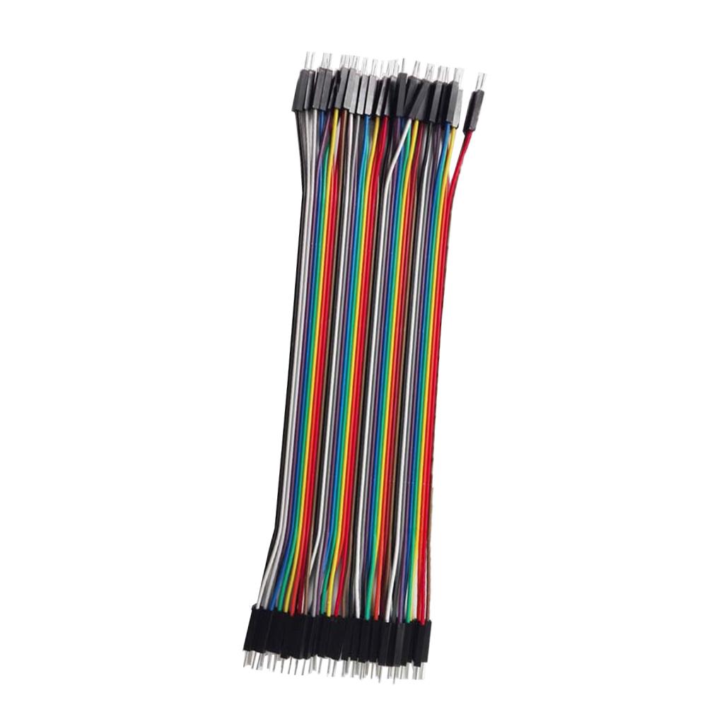 Dupont line 40pcs Multicolored Dupont Wire 40pin Male to Male, Breadboard Jumper Wires Ribbon Cables Kit for Arduino