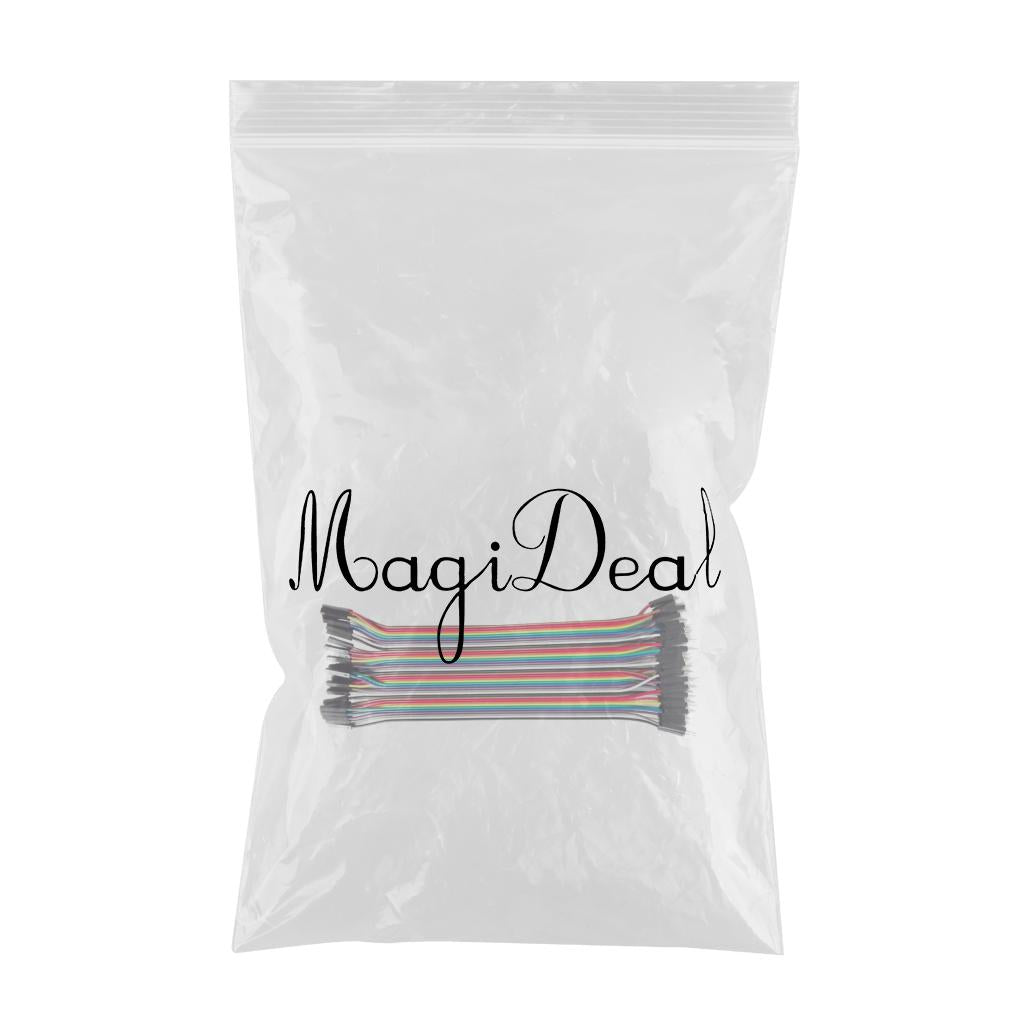 Dupont line 40pcs Multicolored Dupont Wire 40pin Male to Female, Breadboard Jumper Wires Ribbon Cables Kit for arduino