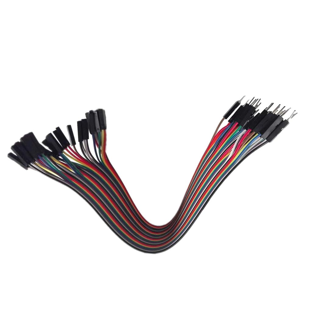 Dupont line 40pcs Multicolored Dupont Wire 40pin Male to Female, Breadboard Jumper Wires Ribbon Cables Kit for arduino