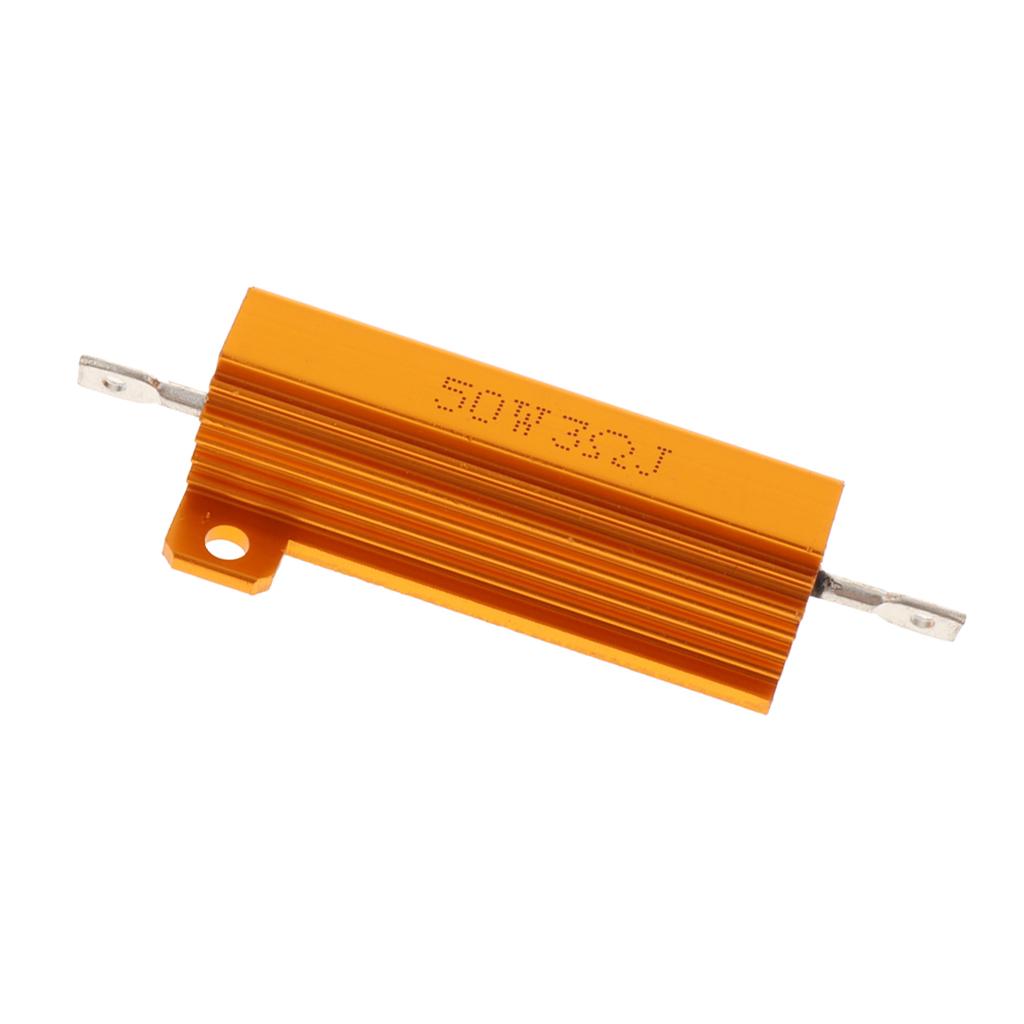 Gold Aluminum Shell resistor RX24 50W High Power Resistor For LED Bulb 3R