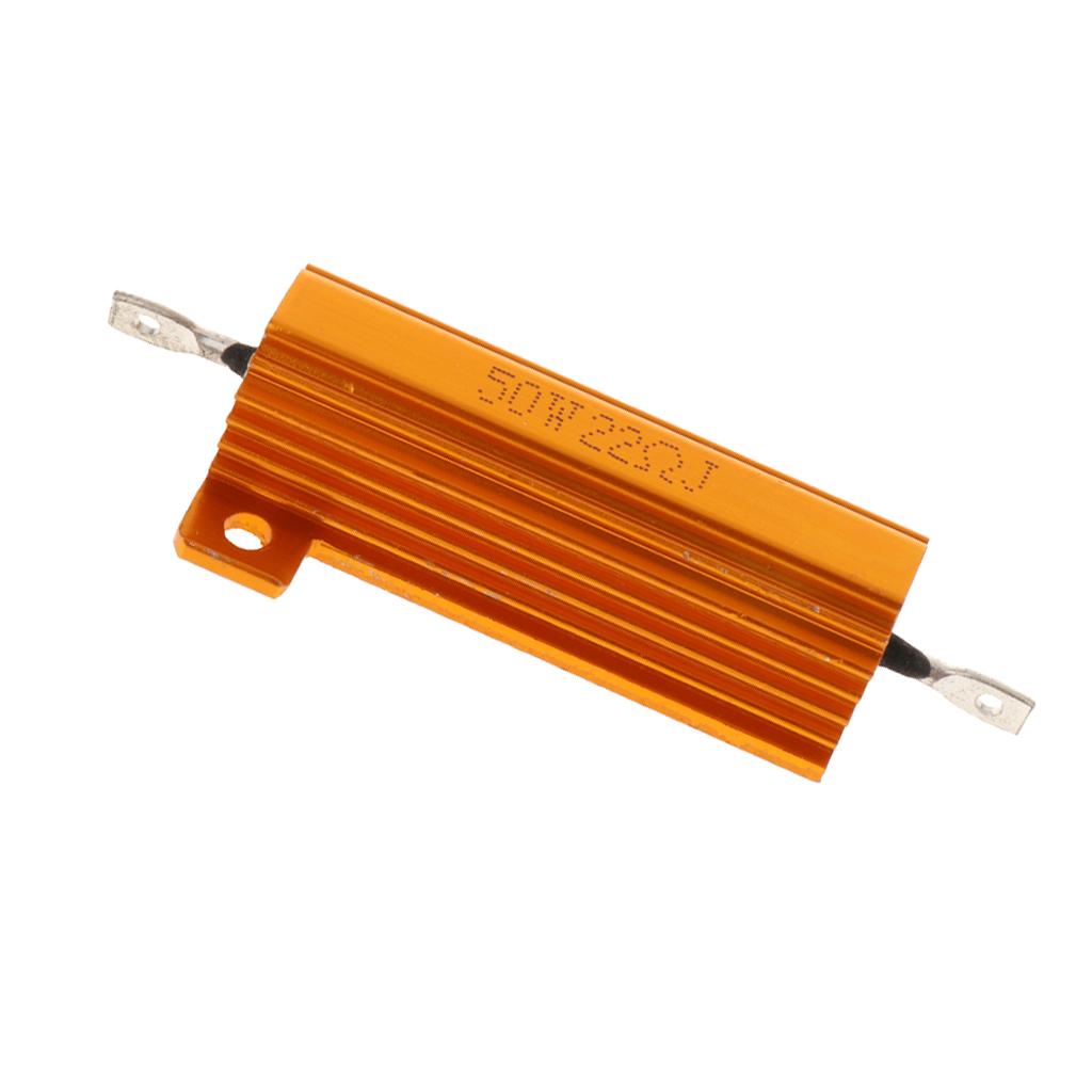 Gold Aluminum Shell resistor RX24 50W High Power Resistor For LED Bulb 22R
