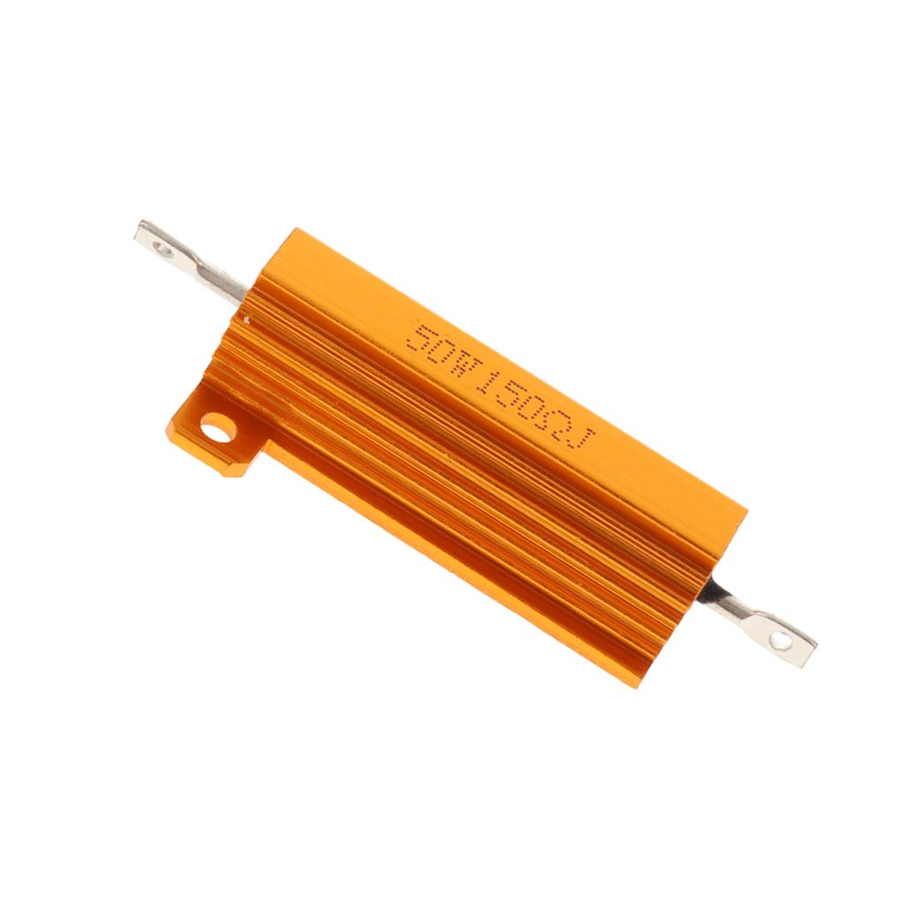 Gold Aluminum Shell resistor RX24 50W High Power Resistor For LED Bulb 150R