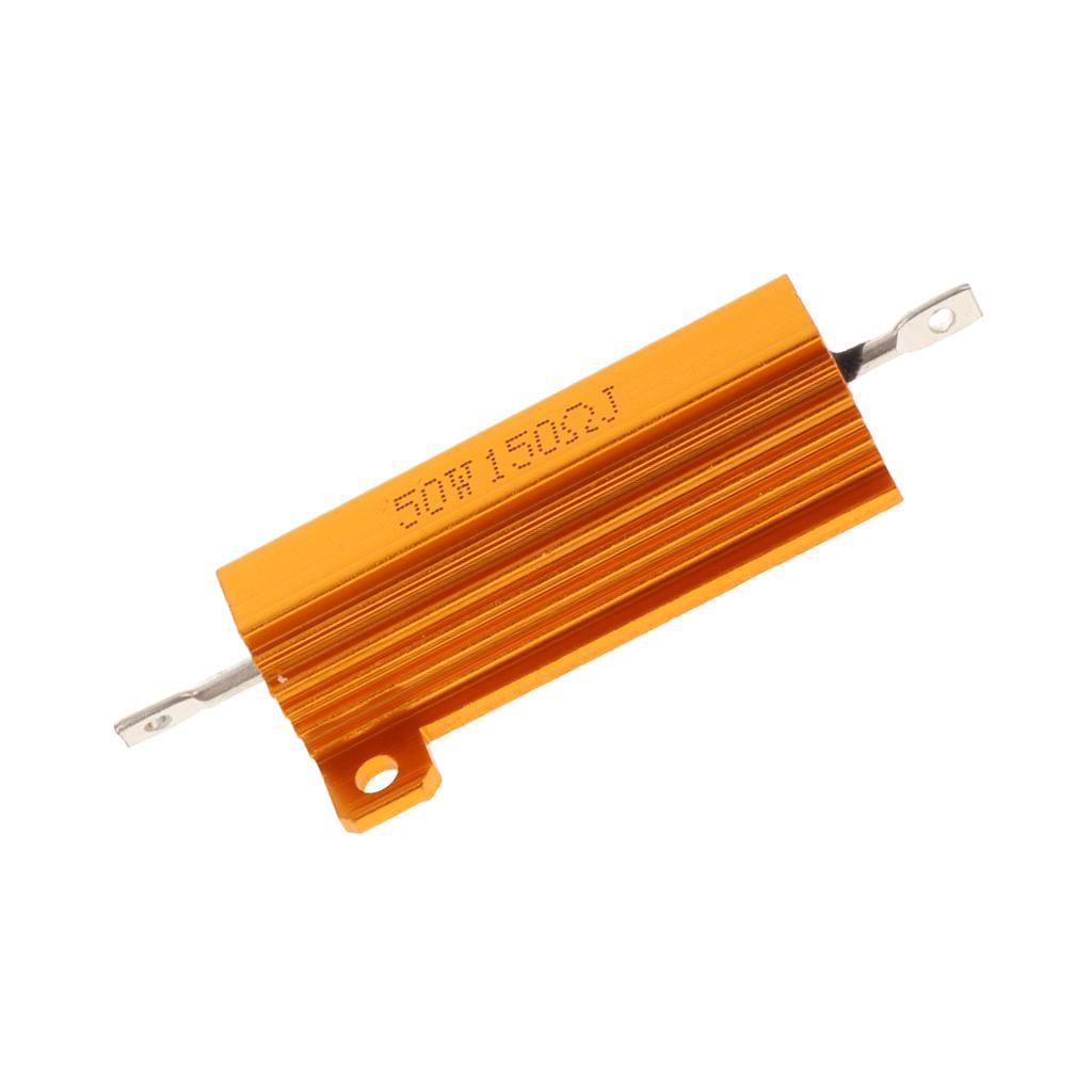 Gold Aluminum Shell resistor RX24 50W High Power Resistor For LED Bulb 150R