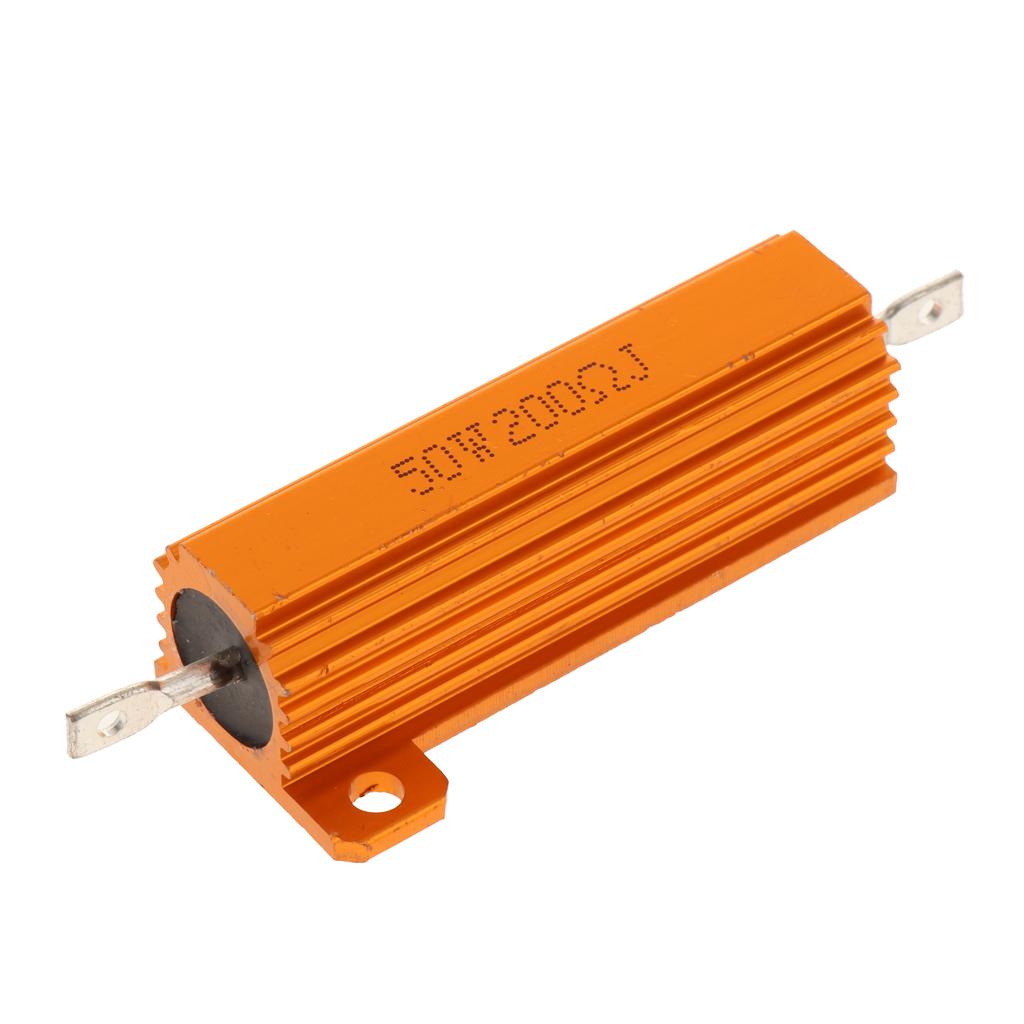 Gold Aluminum Shell resistor RX24 50W High Power Resistor For LED Bulb 200R