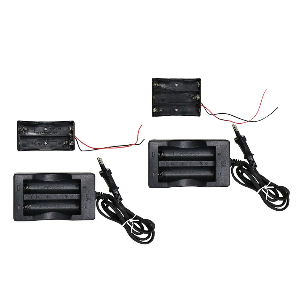 18650 Lithium Battery Charger + 2 Battery Holder Box 2 battery packs