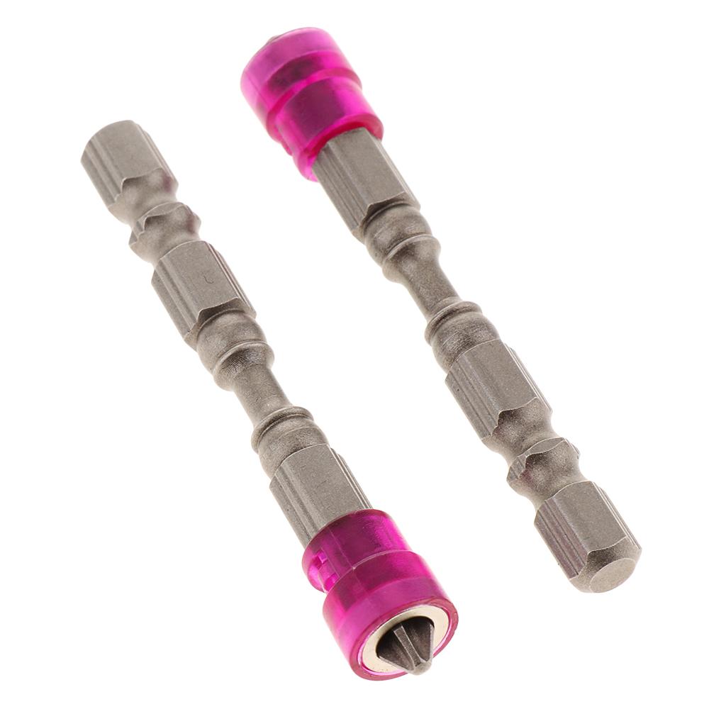 5 in 1 Phillips Cross Screwdriver Bit Set Hex for Drill Screw Driver Purple