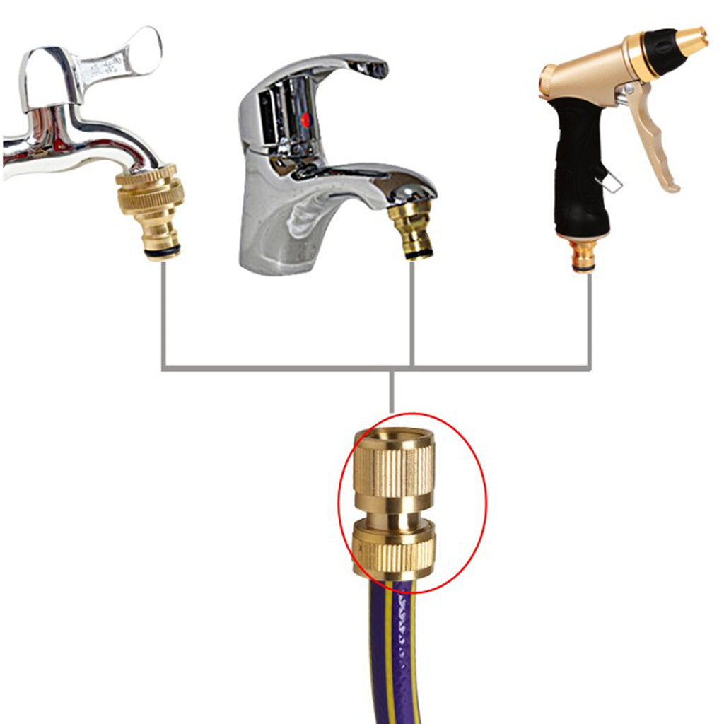 2pcs Expanding Hose Connector Wash Water Fitting Quick Connection M20