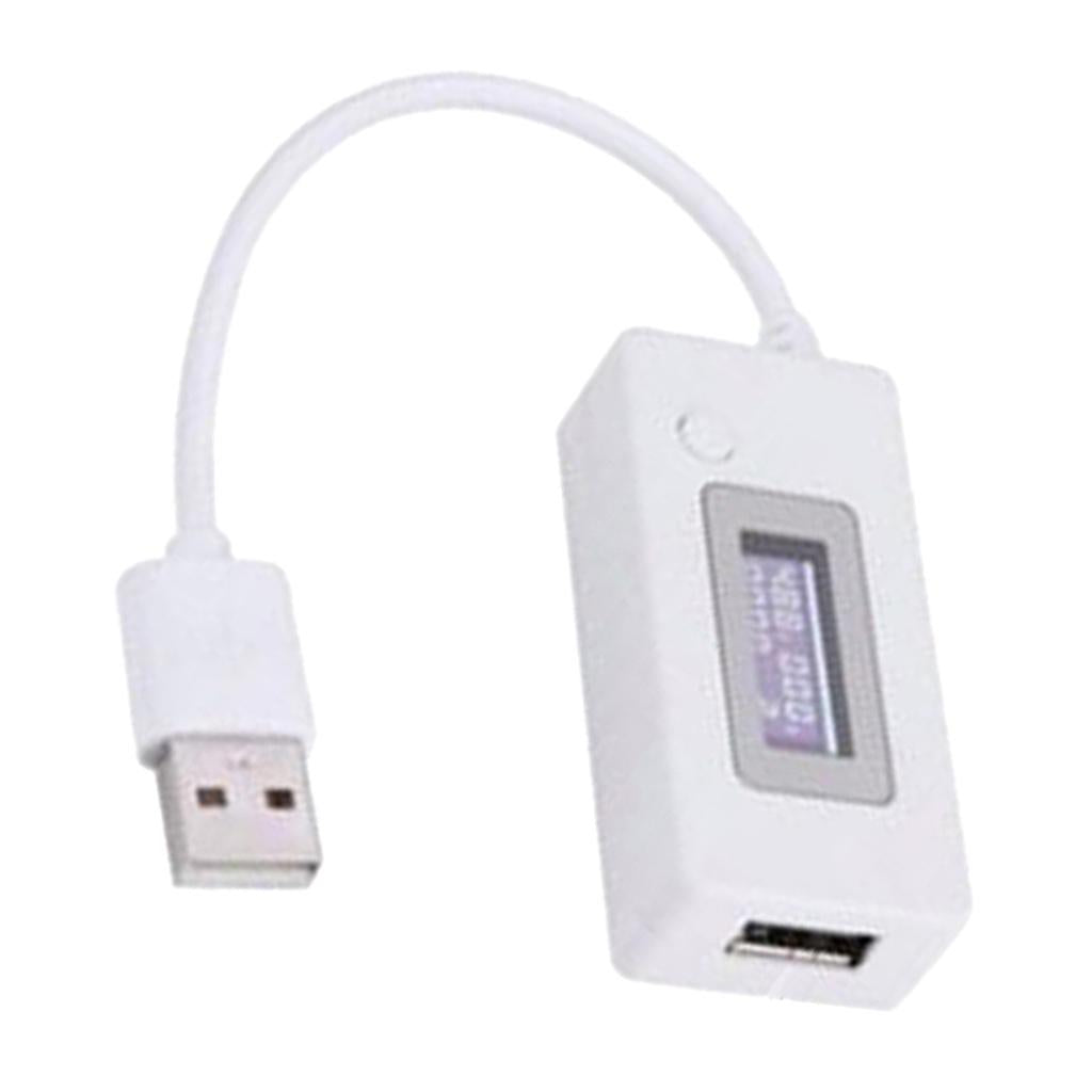Mini Dual USB Current Voltage Tester USB Ammeter Charging Tester Monitor USB Ports Digital Display DC 4 30V, 0 99 hours