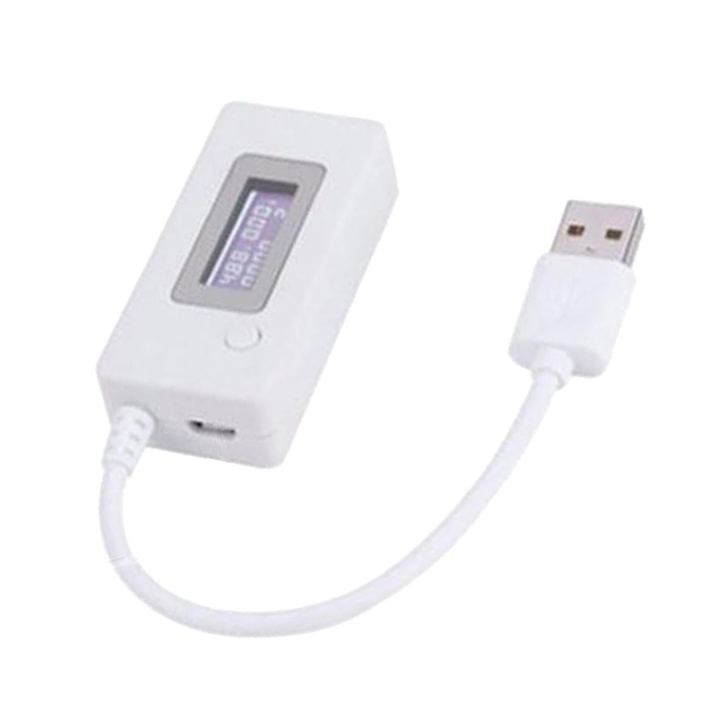 Mini Dual USB Current Voltage Tester USB Ammeter Charging Tester Monitor USB Ports Digital Display DC 4 30V, 0 99 hours