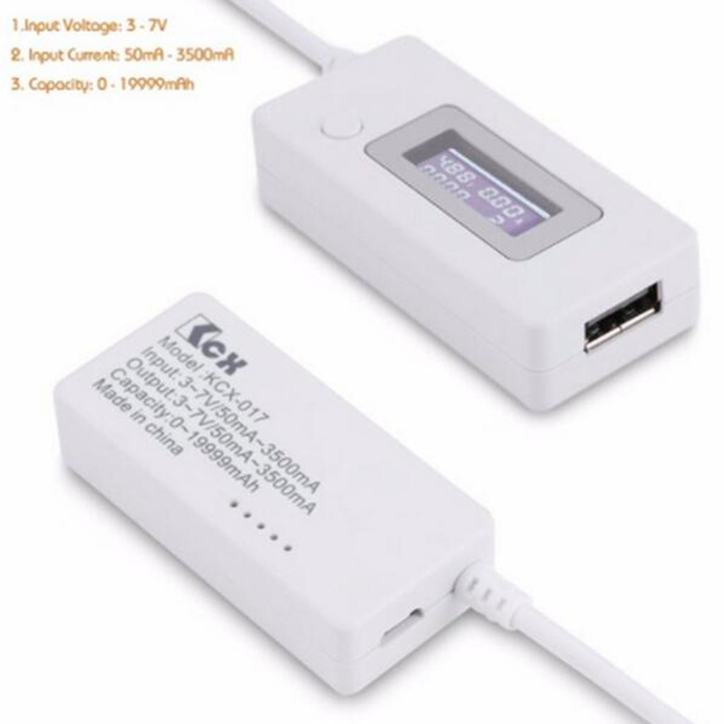 Mini Dual USB Current Voltage Tester USB Ammeter Charging Tester Monitor USB Ports Digital Display DC 4 30V, 0 99 hours