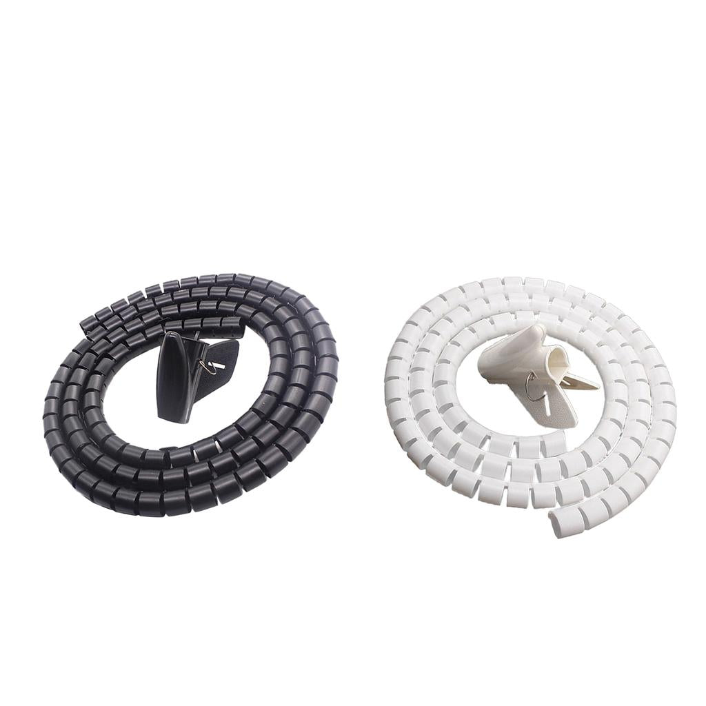 PE Cable Sleeve Cable Bundler Management Cord Organizer System Black