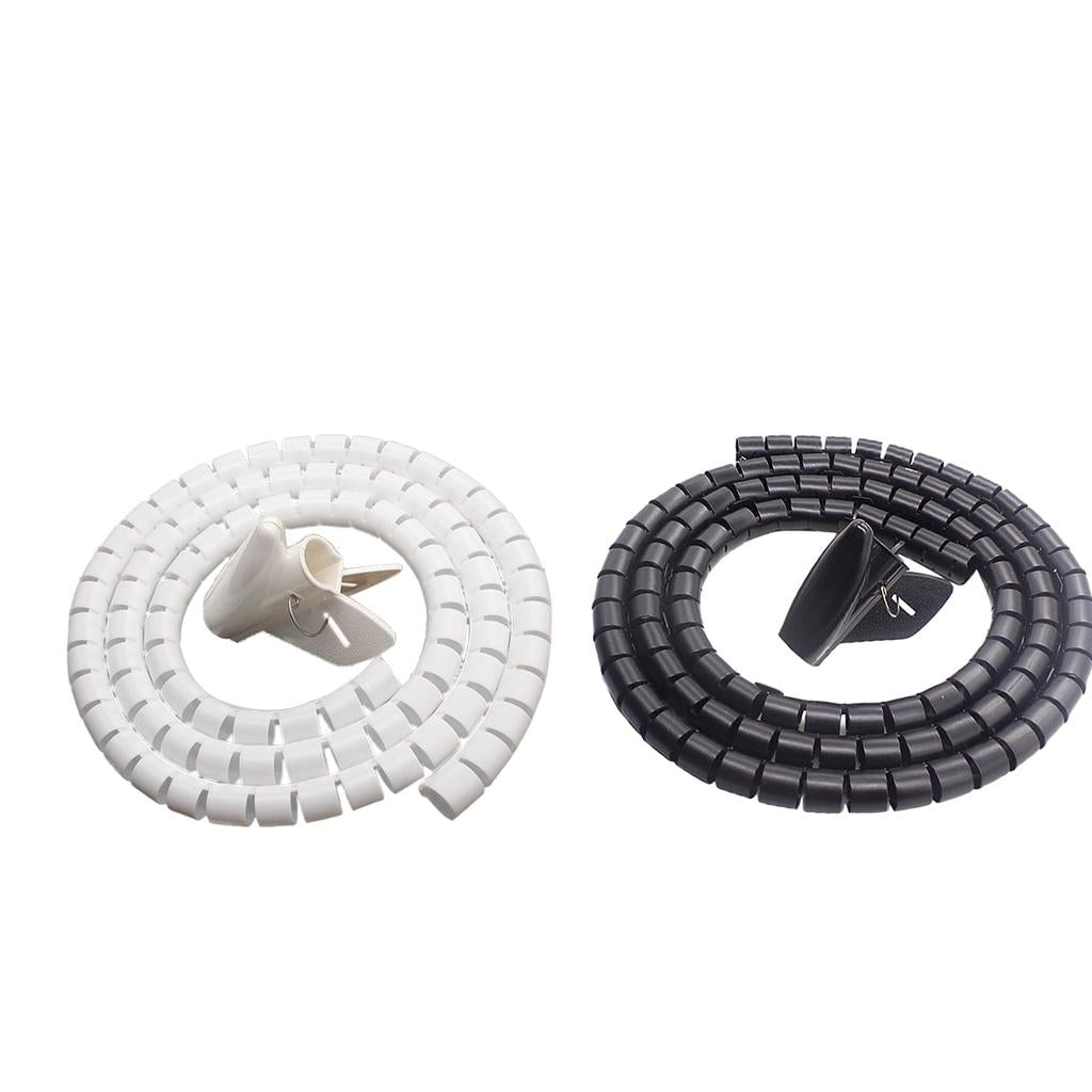 PE Cable Sleeve Cable Bundler Management Cord Organizer System Black