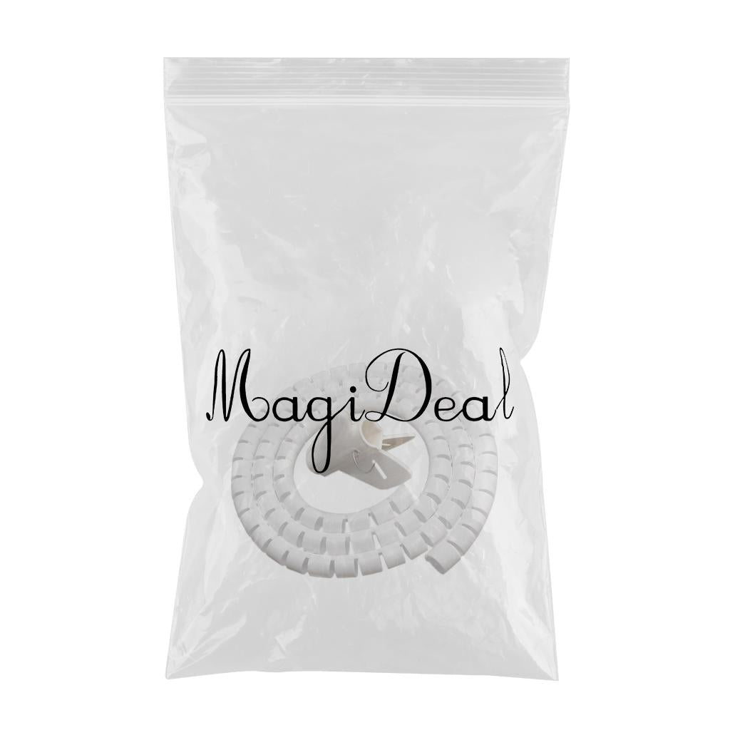 PE Cable Sleeve Cable Bundler Management Cord Organizer System White