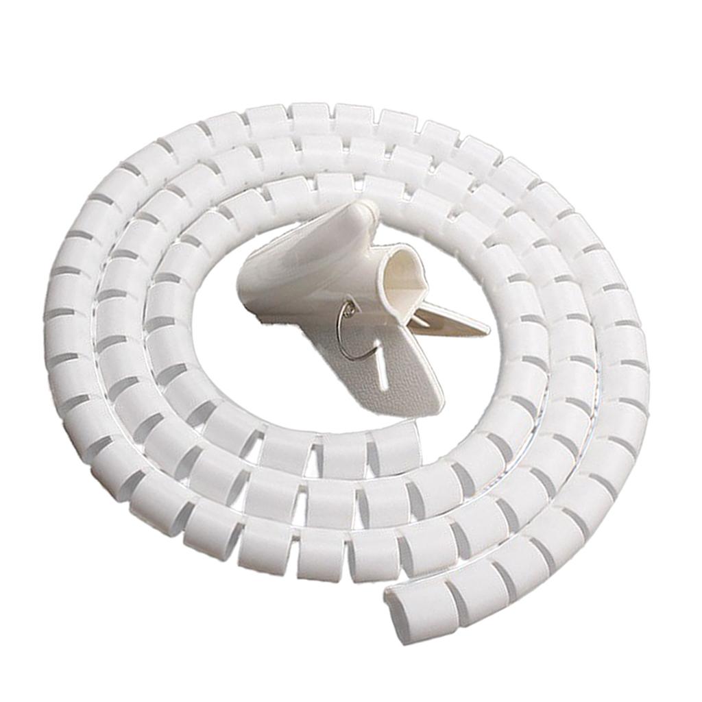 PE Cable Sleeve Cable Bundler Management Cord Organizer System White