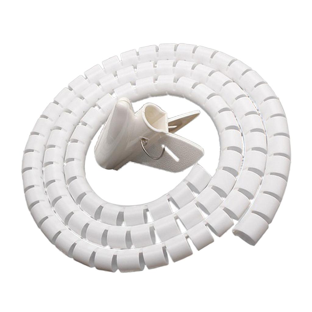 PE Cable Sleeve Cable Bundler Management Cord Organizer System White