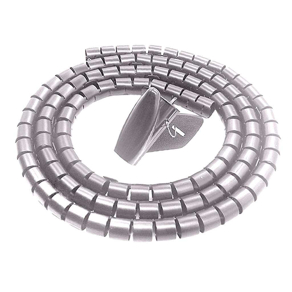 PE-Cable-Sleeve-Cable-Bundler-Management-Cord-Organizer-System-Silver