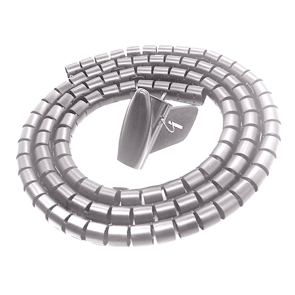 PE Cable Sleeve Cable Bundler Management Cord Organizer System Silver