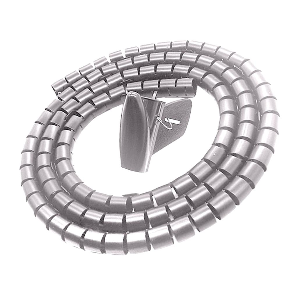 PE Cable Sleeve Cable Bundler Management Cord Organizer System Silver