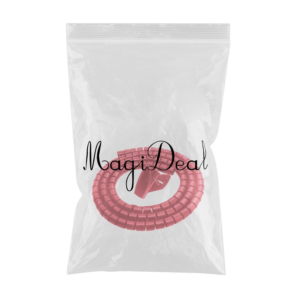 PE Cable Sleeve Cable Bundler Management Cord Organizer System Red