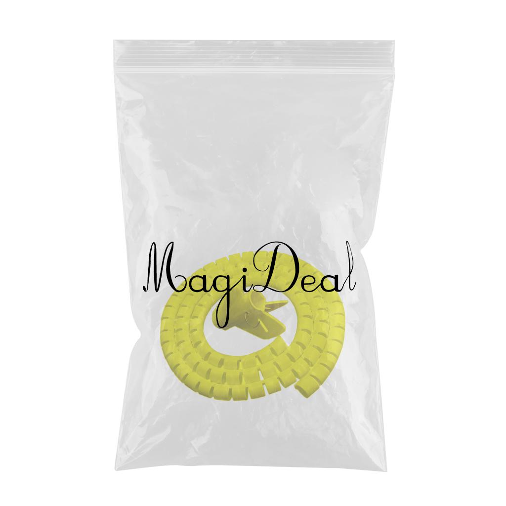 PE Cable Sleeve Cable Bundler Management Cord Organizer System Yellow