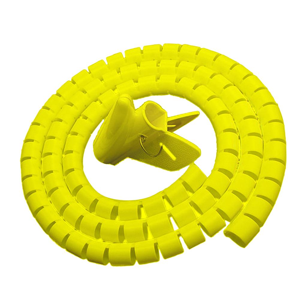 PE Cable Sleeve Cable Bundler Management Cord Organizer System Yellow