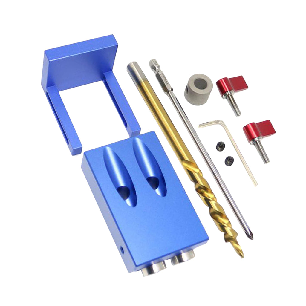 Mini Pocket Hole Drill Dowel Jig Step Drilling Bit Woodworking Tool Kits
