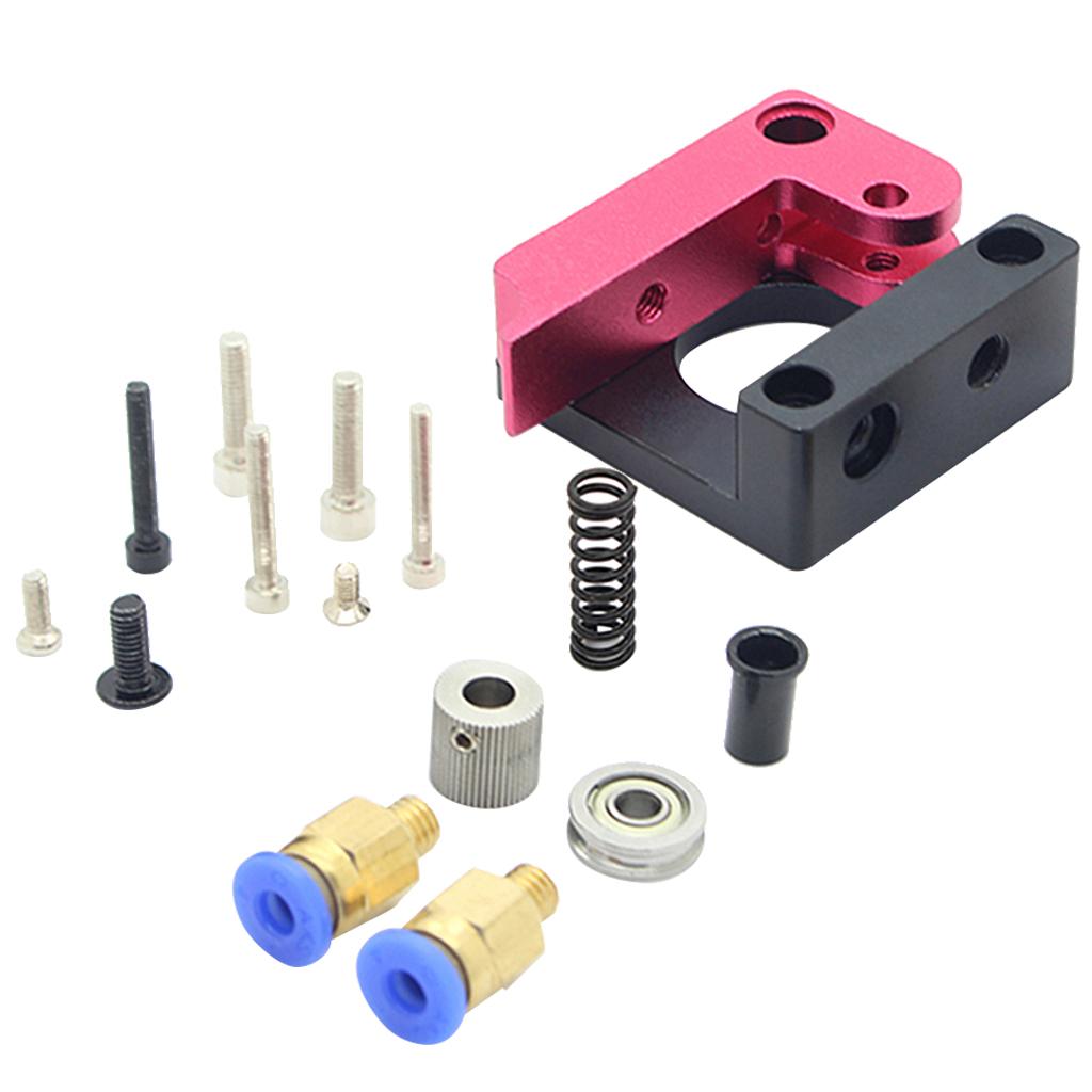 Aluminum Alloy Black Red Extruder with Copper Sheath 3D Printer Left