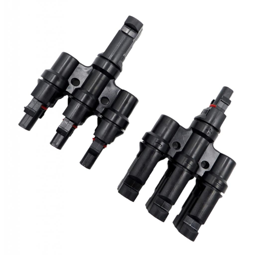 MC4 Solar Panel Cable Branch 3 Way Connector Adapter T Type 3 To 1