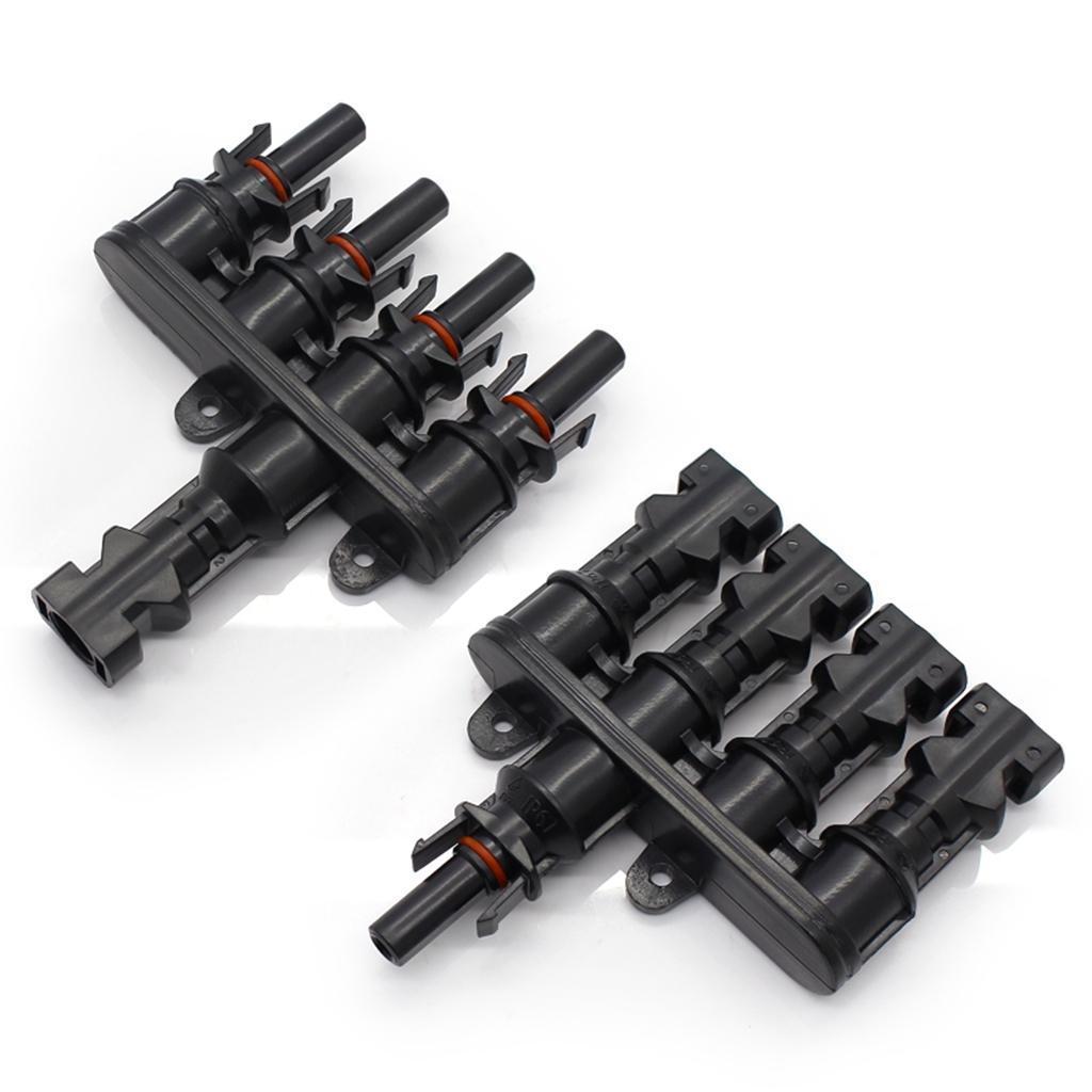MC4 Solar Panel Cable Branch 3 Way Connector Adapter T Type 4 To 1